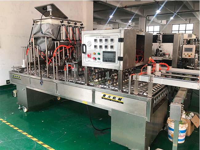 鋁箔盒灌裝封口機,調(diào)味醬灌裝機封口設備