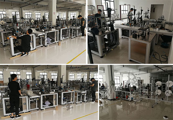 南京自動(dòng)化n95口罩機(jī)設(shè)備車間展示