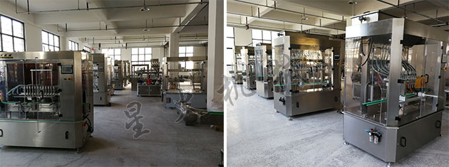 星火自動化花生油灌裝線生產(chǎn)設(shè)備車間展示