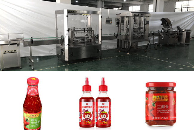全套甜辣醬灌裝機生產線設備樣品