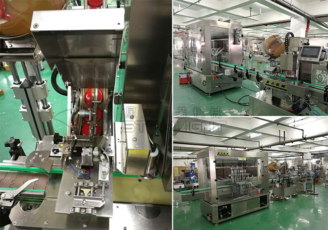 芝麻醬灌裝旋蓋封口機(jī)展示