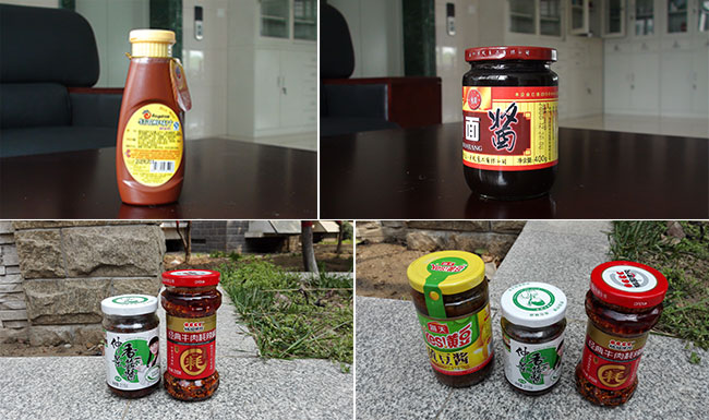 自動(dòng)化烤肉醬灌裝機(jī)械設(shè)備樣品實(shí)拍