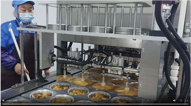 鋁箔盒預制菜全自動連續(xù)式封口機操作視頻